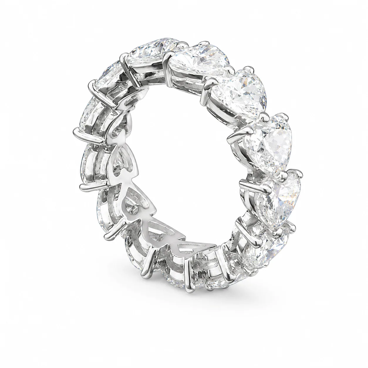 Mixed-shape diamond eternity band